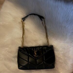 YSL Yves Saint Laurent Puffer Toy Quilted Leather Shoulder Bag